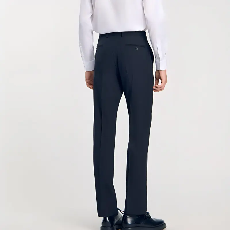 Sandro Pinstriped Wool Tailored Trousers-2