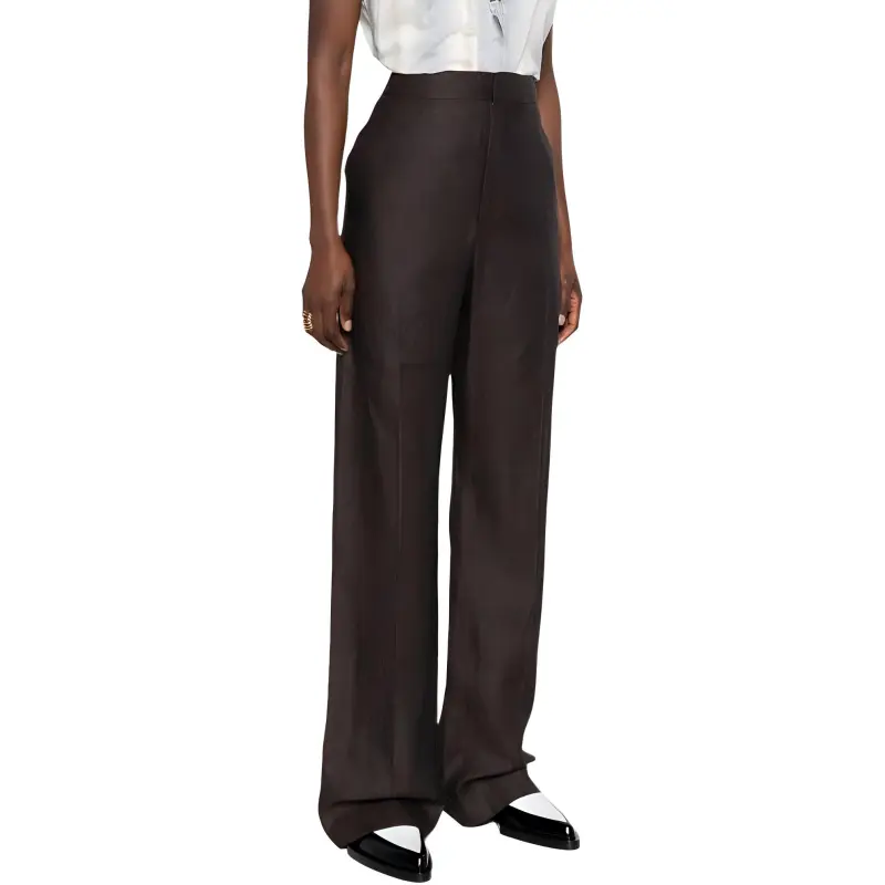 LOEWE SS24 Casual Pants Women's Coffee-3