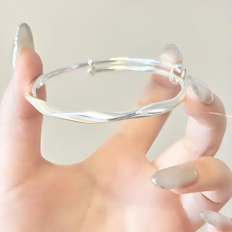 Golden Bliss S999 Fine Silver Sterling Silver Bracelets Women's-2