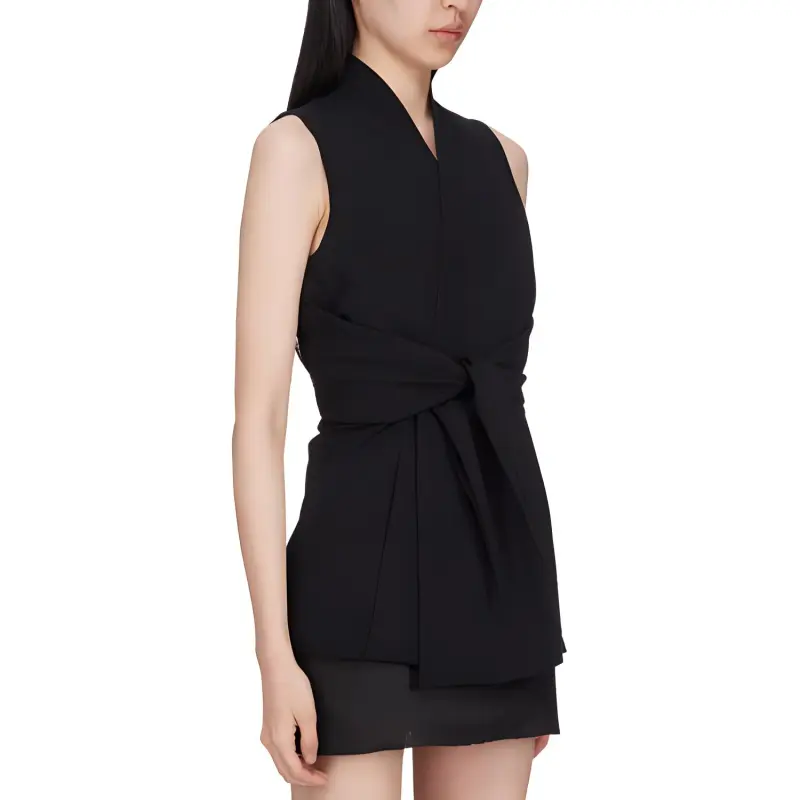 RICK OWENS Tie Waist Down Gilet-3