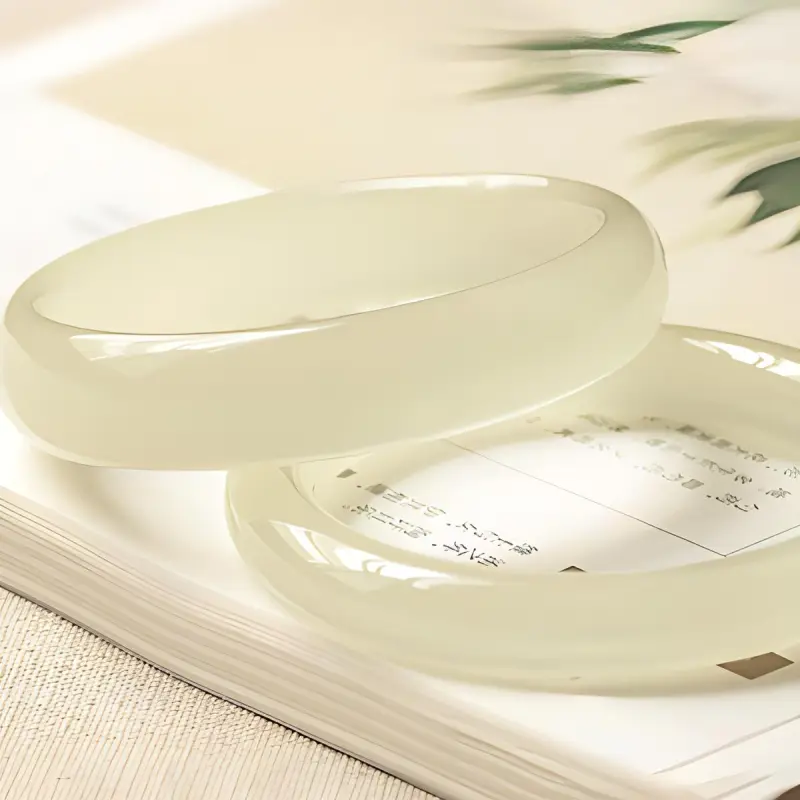 DAN DREAM Colored Glaze Jade Bangles Women's-1