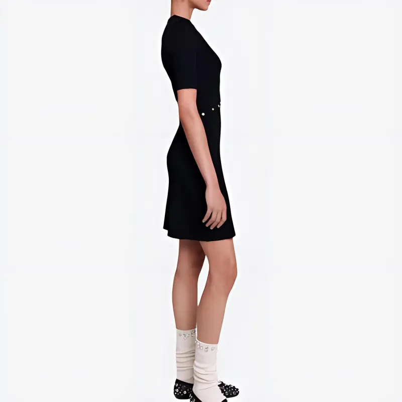 Maje Short Sleeved Dresses Women's Black-1