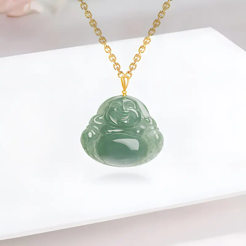 FUSSEM Glutinous Jade Jadeite Necklaces Unisex-3