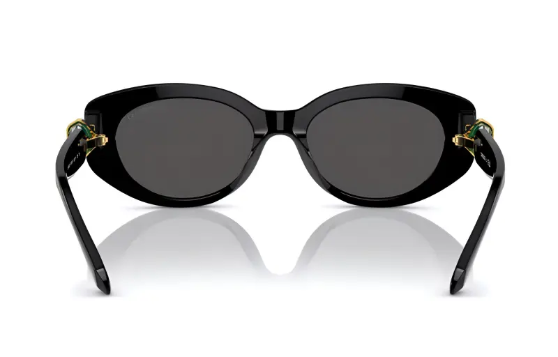 Swarovski Lucent Acetate Crystal Irregular Shape Sunglasses Women's Black-3