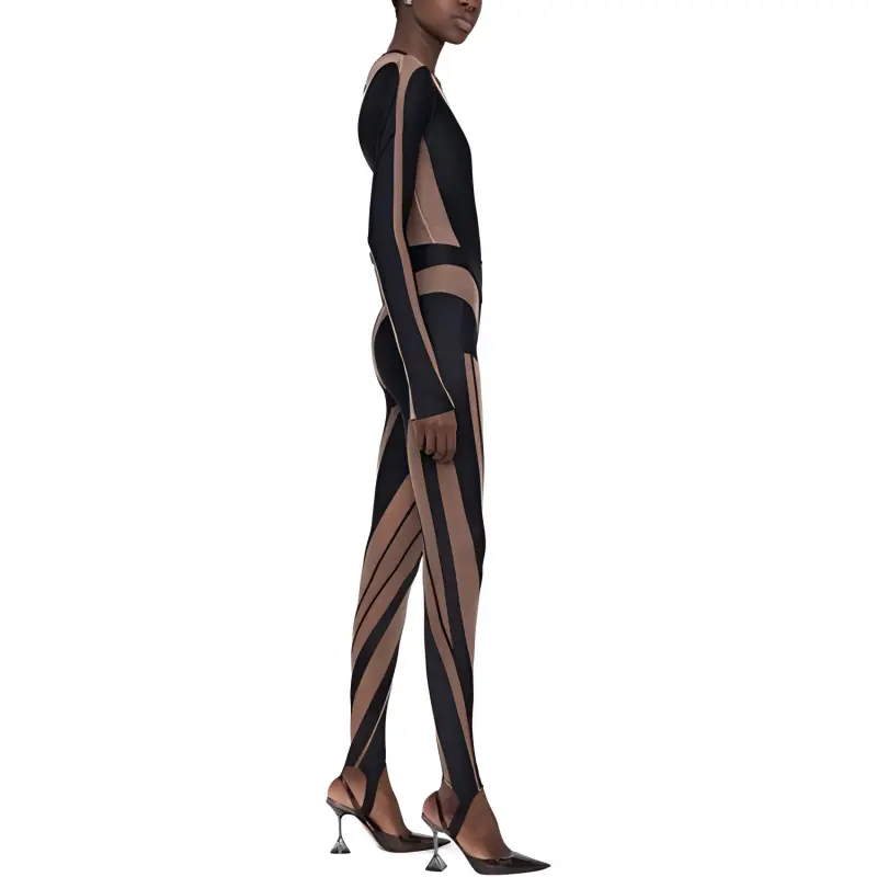 Mugler Semi-sheer Leggings-2