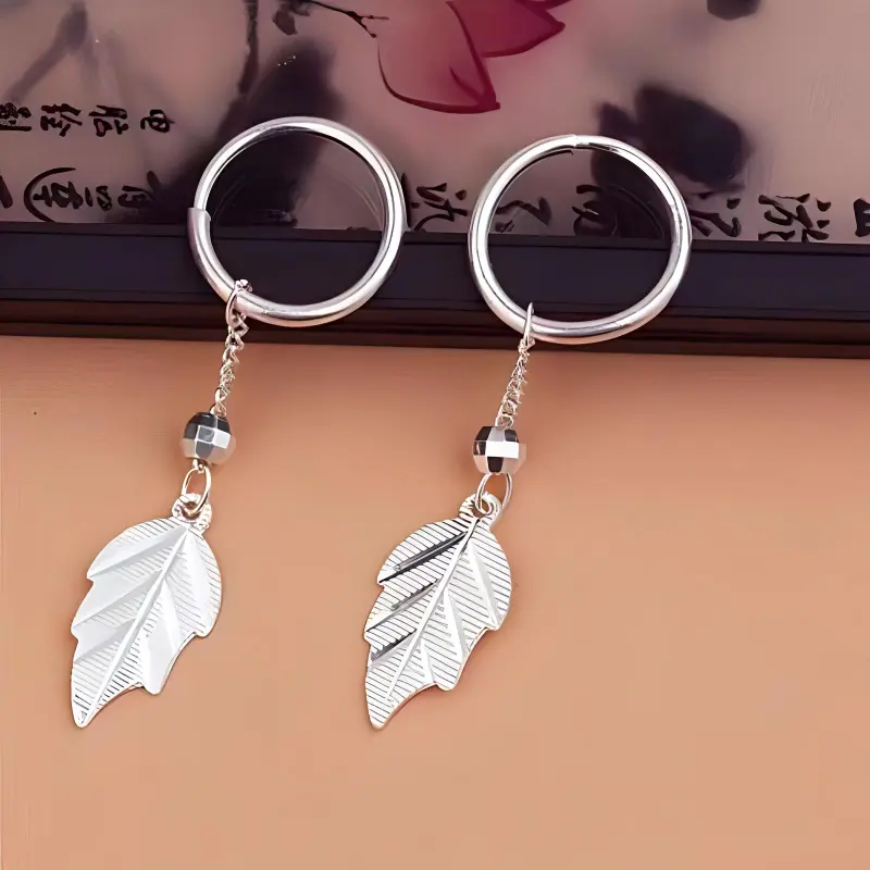 Stone Edge Poly Sterling Silver Earring 999 Fine Silver Women's-2