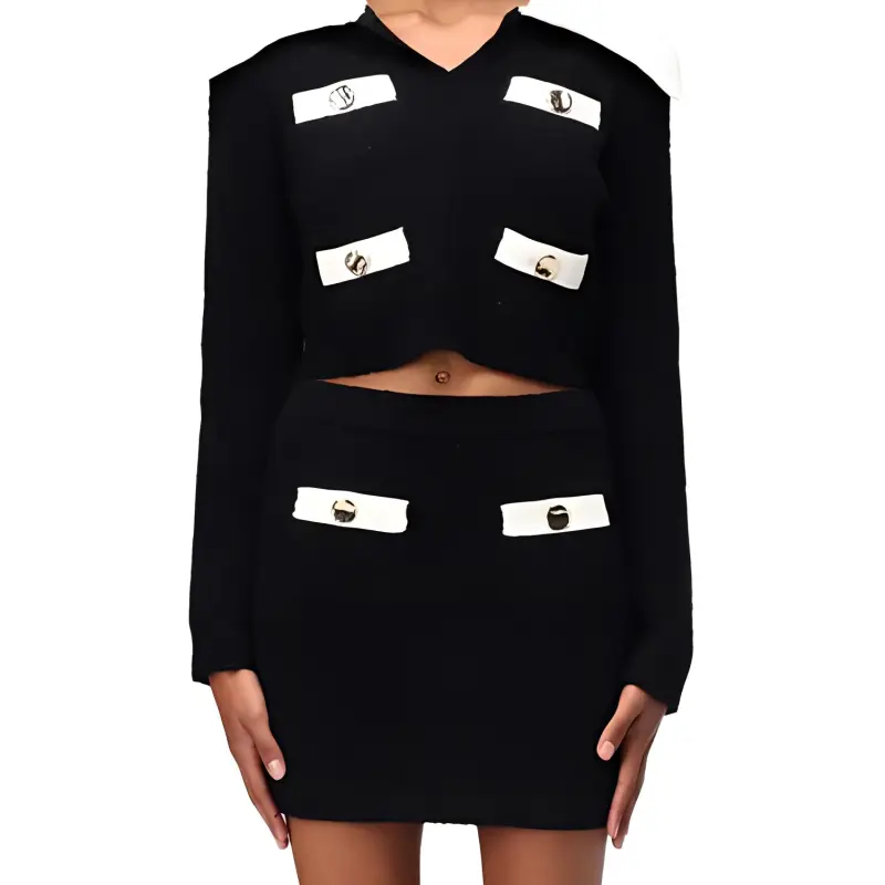 Self portrait Button Detailed Knitted Jumper-2