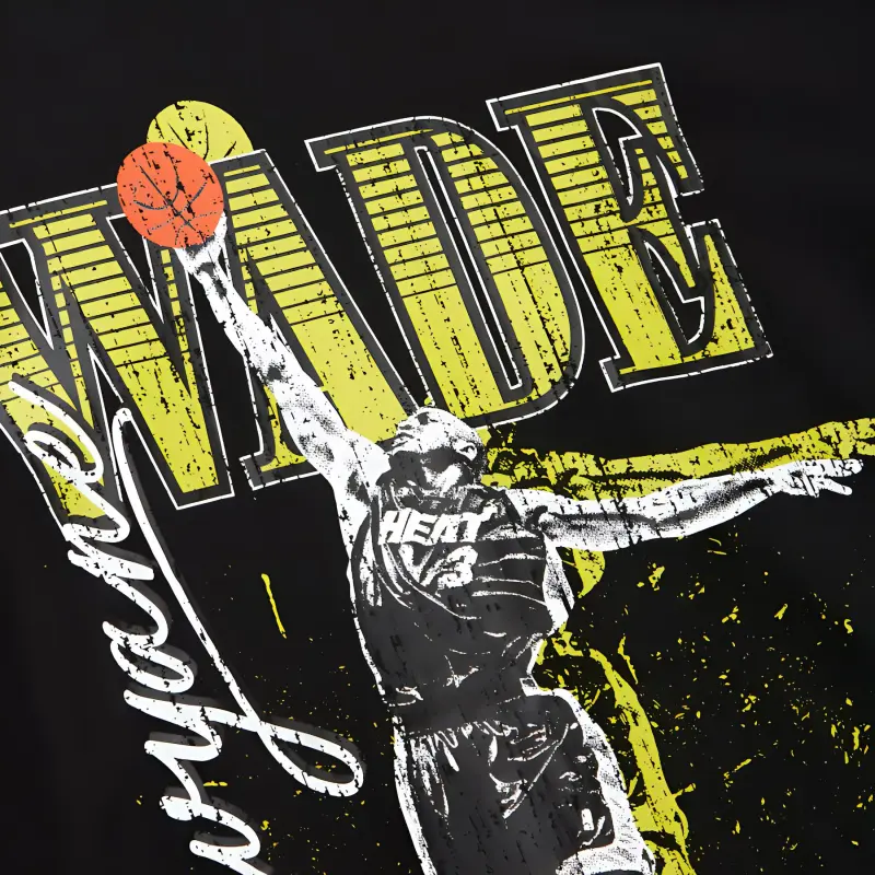 Mitchell & Ness x NBA Miami Heat T Shirt Men's Black-3