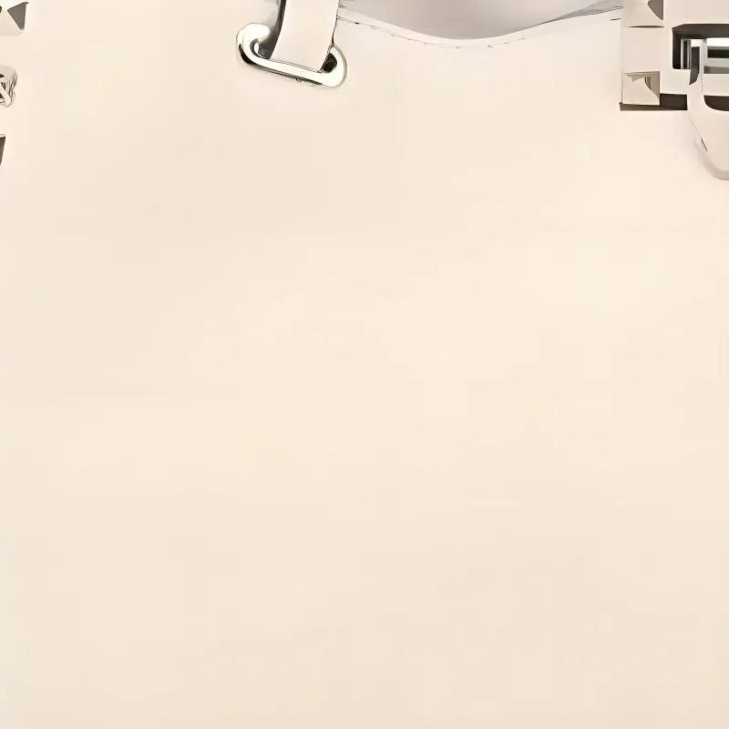 Valentino Rockstud Cow Leather Handbag Medium Size Women's Ivory White-3