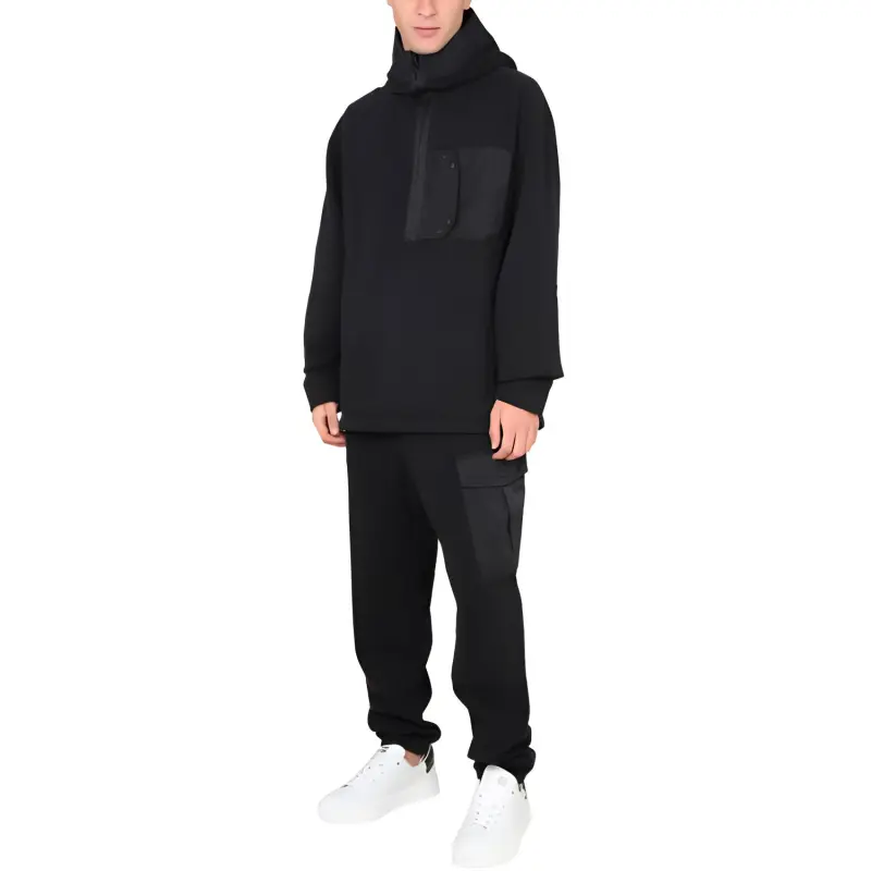 TEN C Long Sleeved Half Zip Hoodie-2