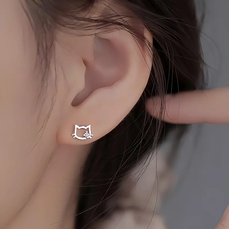 PAYMERY S925 Silver Stud Earrings Women's-4
