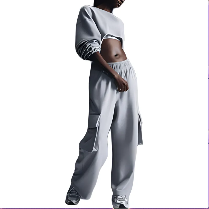 Nike Sportswear Women's Low-Rise Oversized French Terry Open-Hem Pants-3
