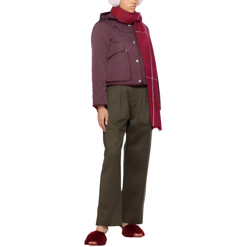 Burberry Jackets Coats Women's Dark Purple-2