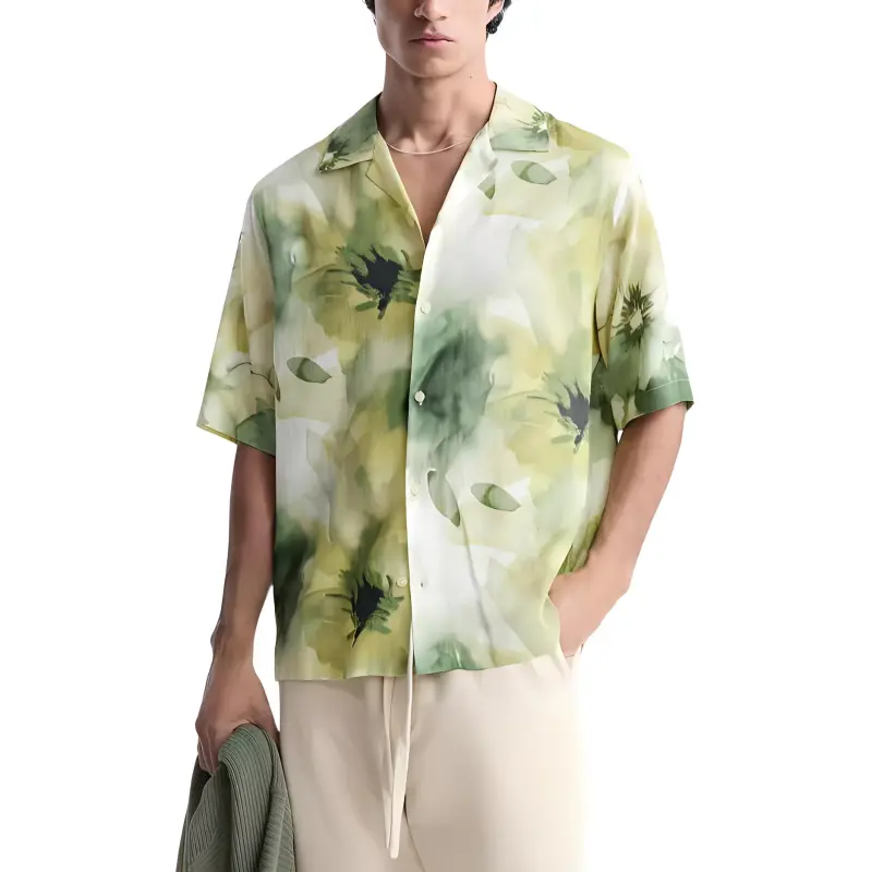 ZARA Shirts Men Green-2