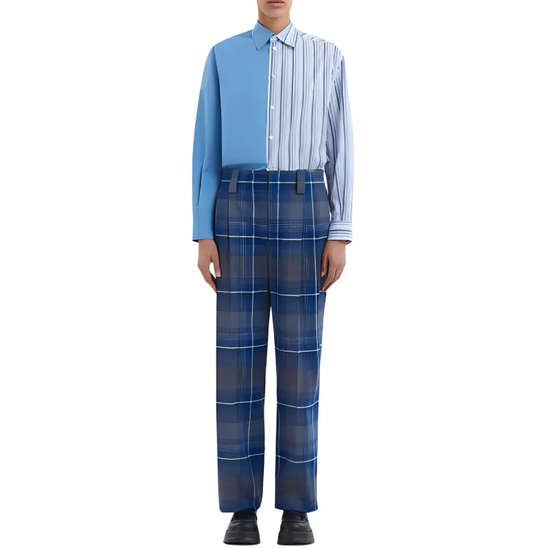 MARNI Checked Tailored Trousers-1