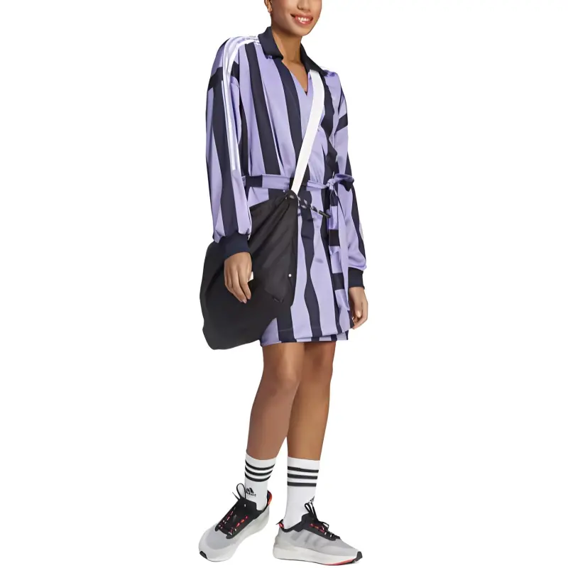Adidas Long Sleeved Dress Women's Purple-2