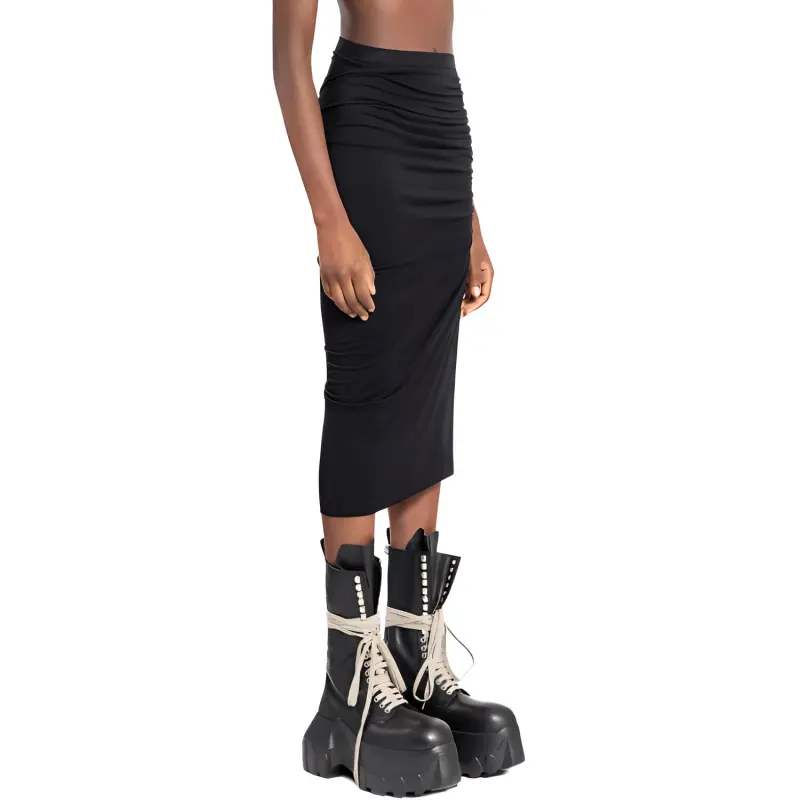 RICK OWENS Lilies Svita Knee Skirt Black-2