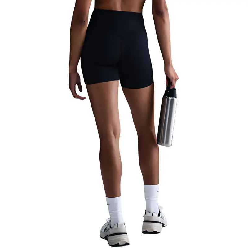 Nike Universa Women's Medium Support High Waisted 5' Biker Shorts With Pockets-1
