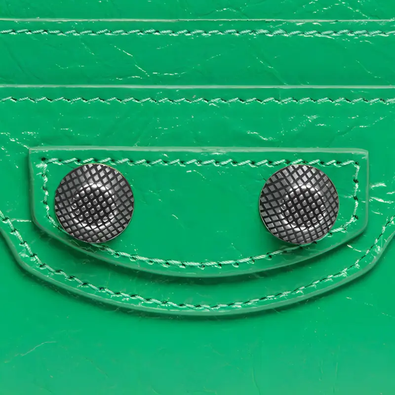 Balenciaga Le Cagole Lambskin Card Clip Card Holder Wallets Women's Green-2