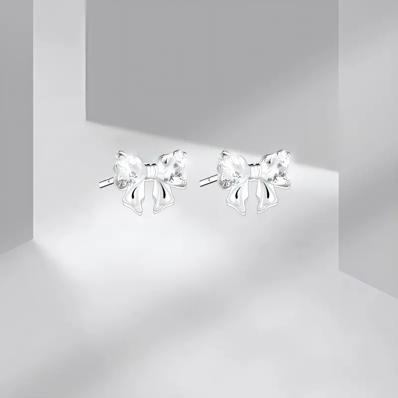 VEZA Sterling Silver Stud Earrings Unisex-5