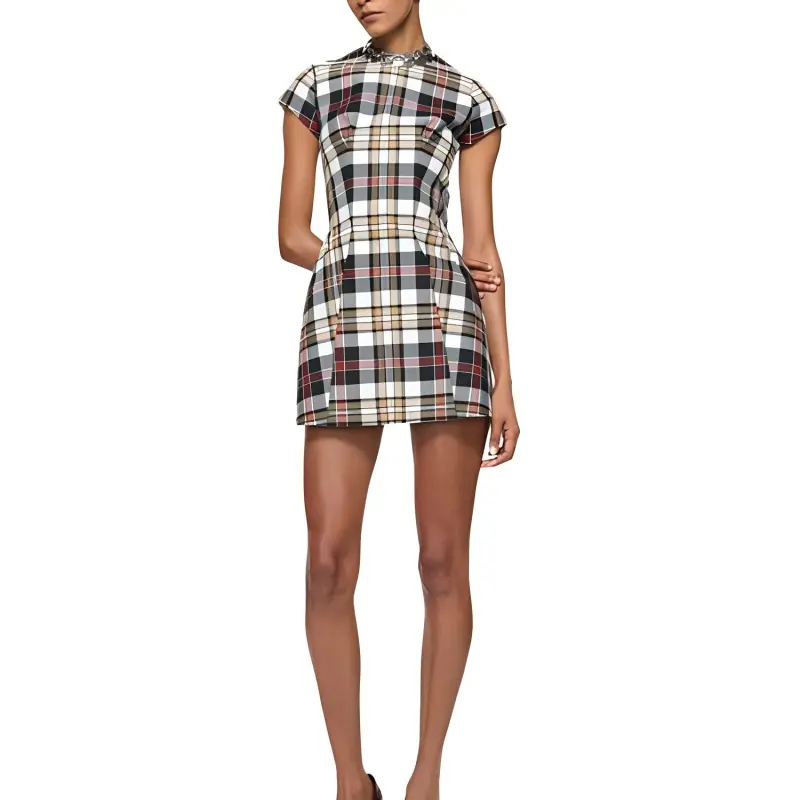 Acne Studios Runway Show Series SS25 Short Sleeved Dress Women's Multicolor-1