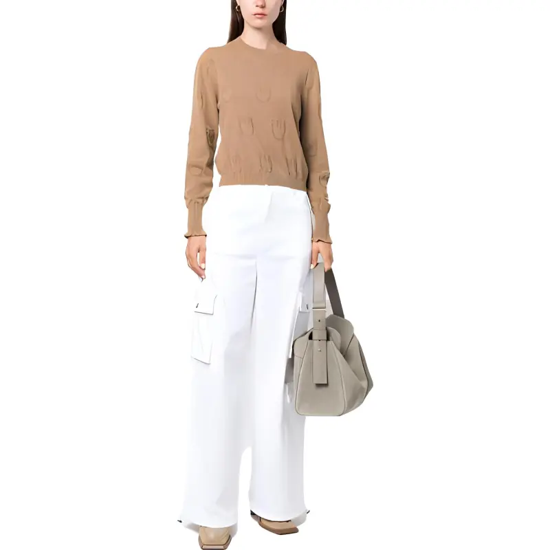 PINKO Logo debossed Cashmere Top-2