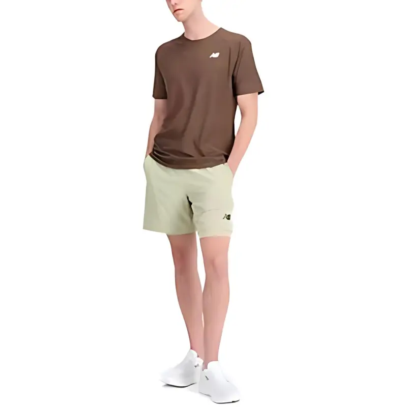 New Balance T Shirts Men Brown-1