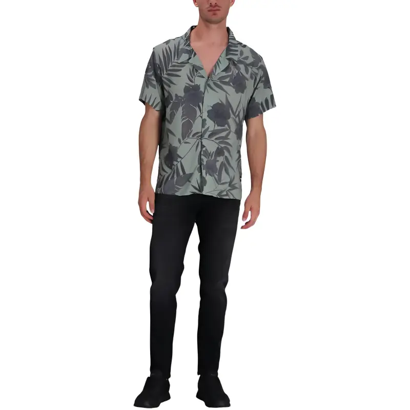 HUGO BOSS Floral print Beach Shirt-3