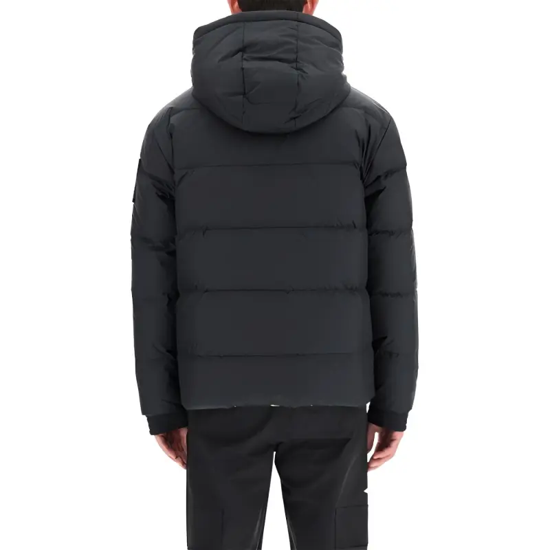 Moose Knuckles FW21 Solid Color Hooded Down Jacket Men's Black-2
