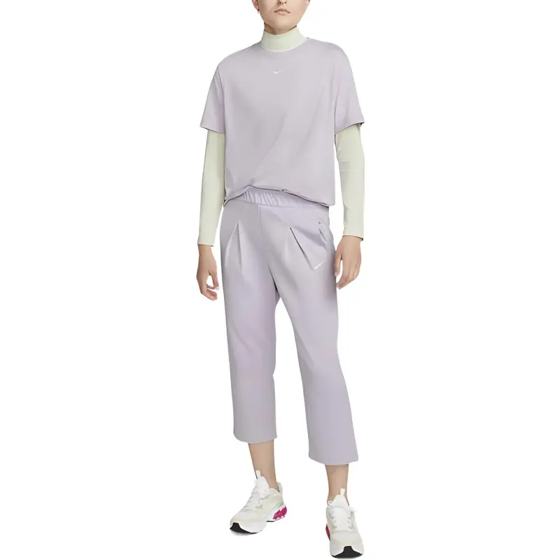 Nike Sportswear Essentials Series Drop Shoulder Sleeve T Shirt Women's Purple-2