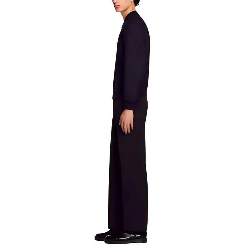 Sandro Long-sleeve Twill Bomber Jacket-3