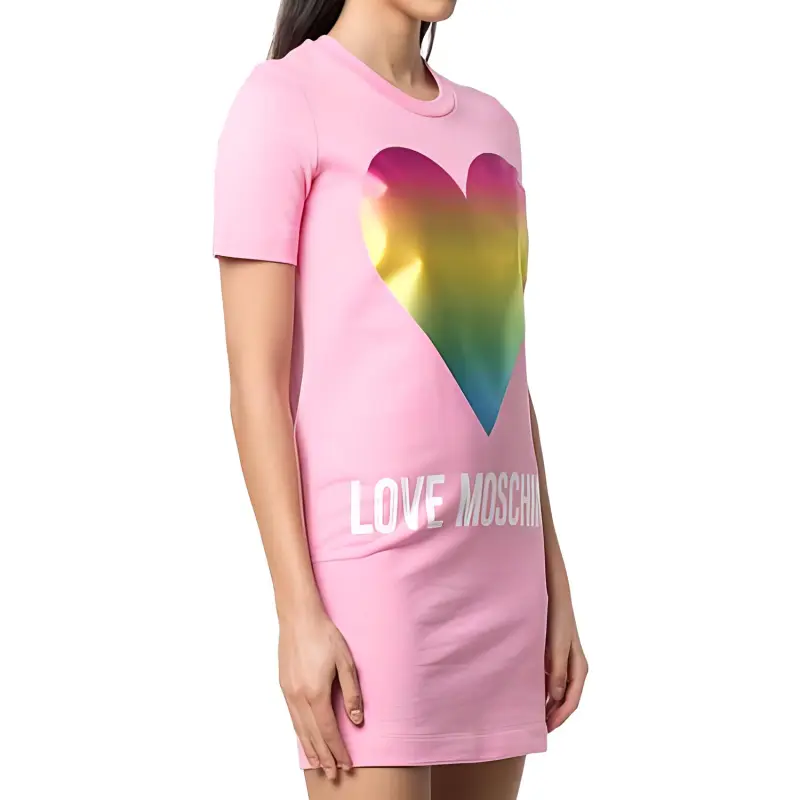 MOSCHINO Short Sleeved Dresses Women's Pink-3