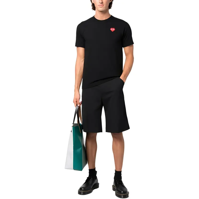 Comme Des Garçons Play Logo patch Cotton T shirt-3