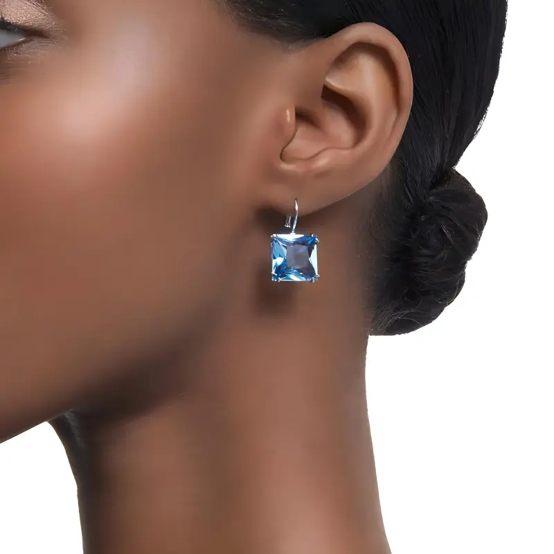 Swarovski Millenia Square cut Crystal Earrings-4