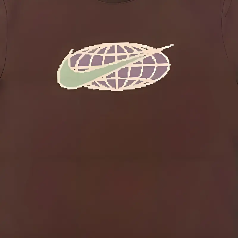 Nike T Shirts Men Brown-2