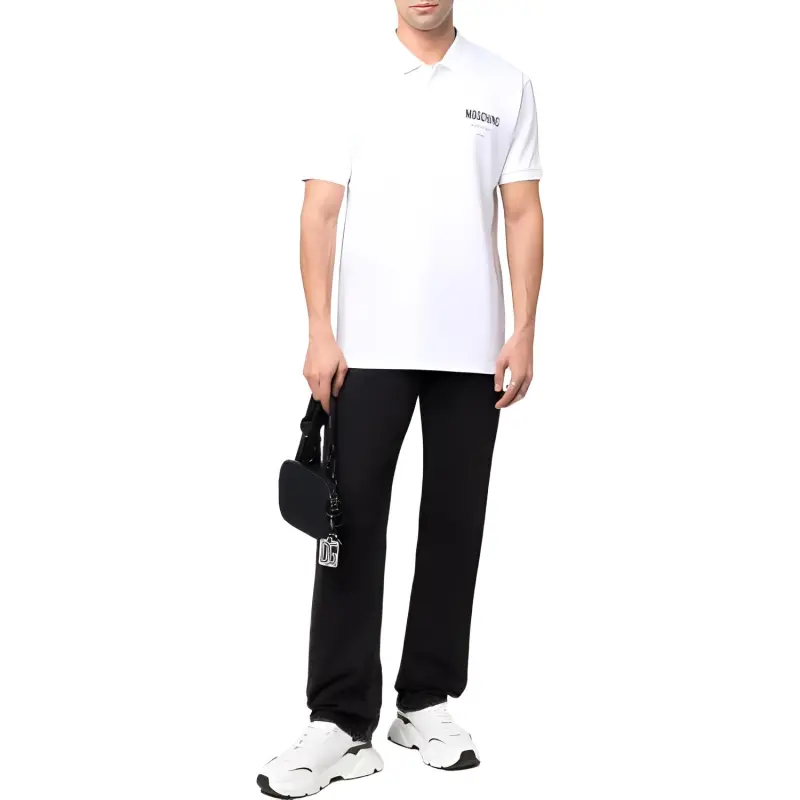MOSCHINO Logo print Polo Shirt-1