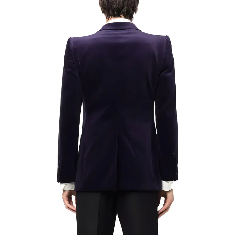 GUCCI Single breasted Velvet Blazer-1