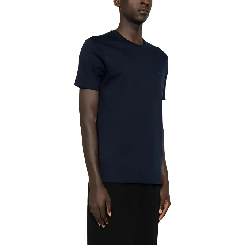 VERSACE Logo-Embroidered Crewneck T-Shirt-4
