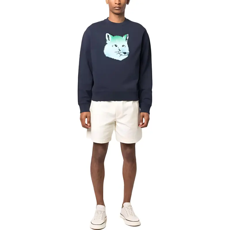 Maison Kitsune Vibrant Fox Head print Sweatshirt-1