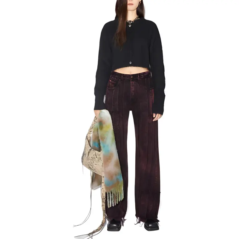 Acne Studios Jeans 2021F Women's Burgundy-1