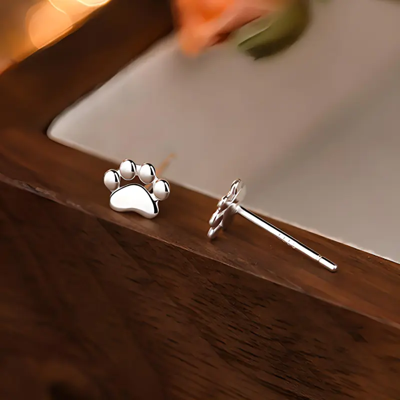 NVBBK 999 Fine Silver Stud Earrings Women's-3