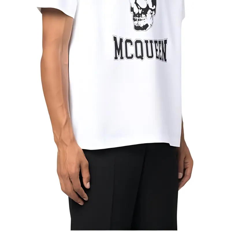 Alexander McQueen Logo Printed Crewneck T Shirt-5