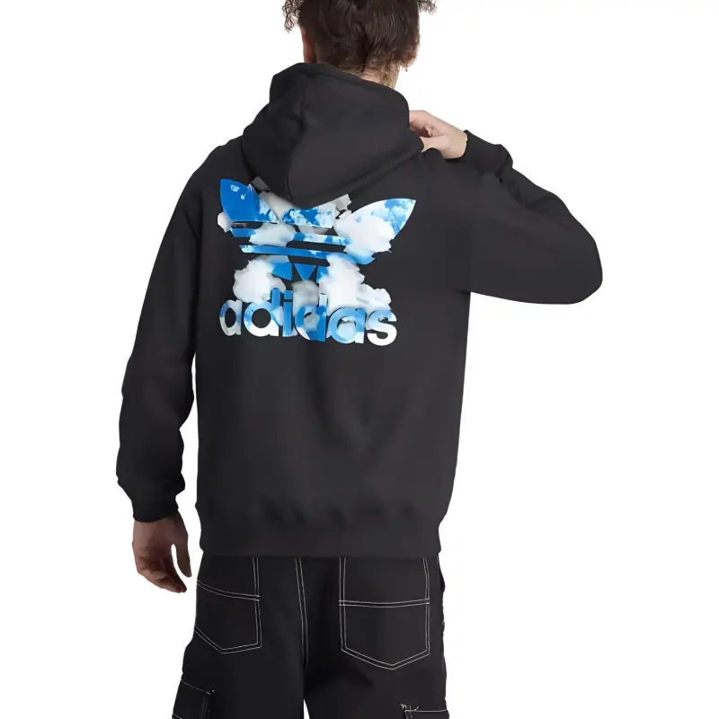 Adidas Originals Graphics Cloudy Trefoil Hoodie-2