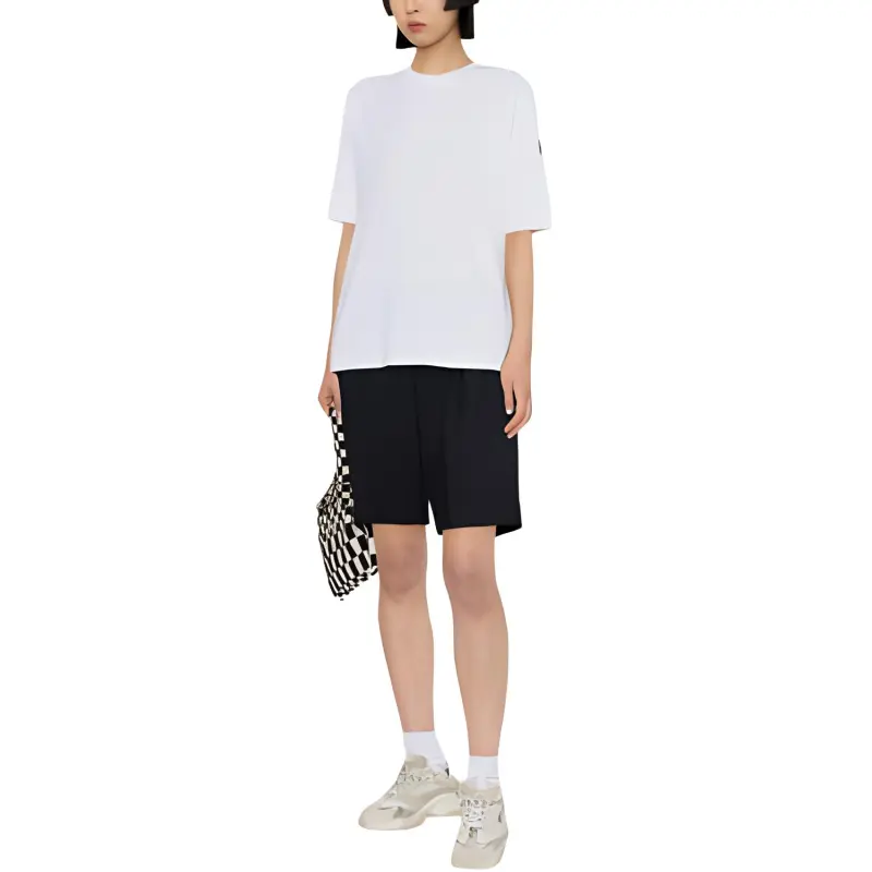 Moncler Logo embossed Cotton T shirt-1