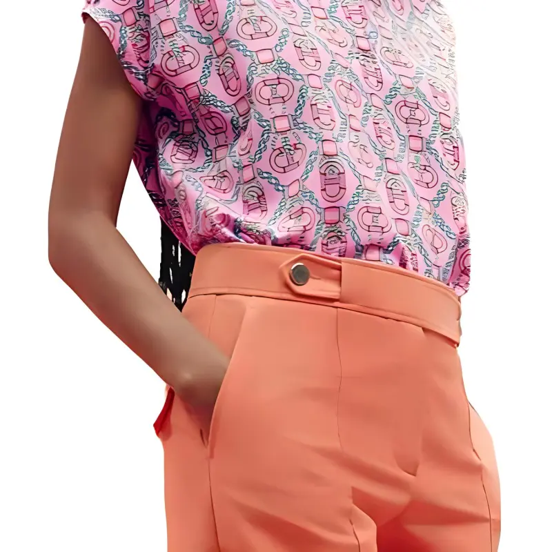 HERMES Polo Shirts Women's Pink-3