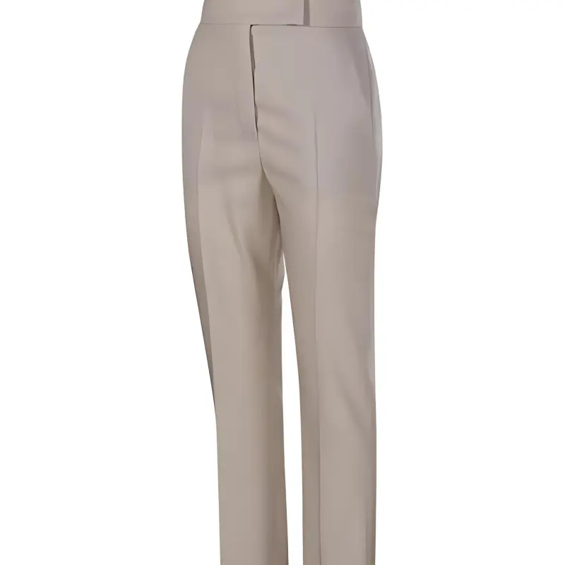 MaxMara Turbigo Pleat Detailed Striaght Leg Trousers-4