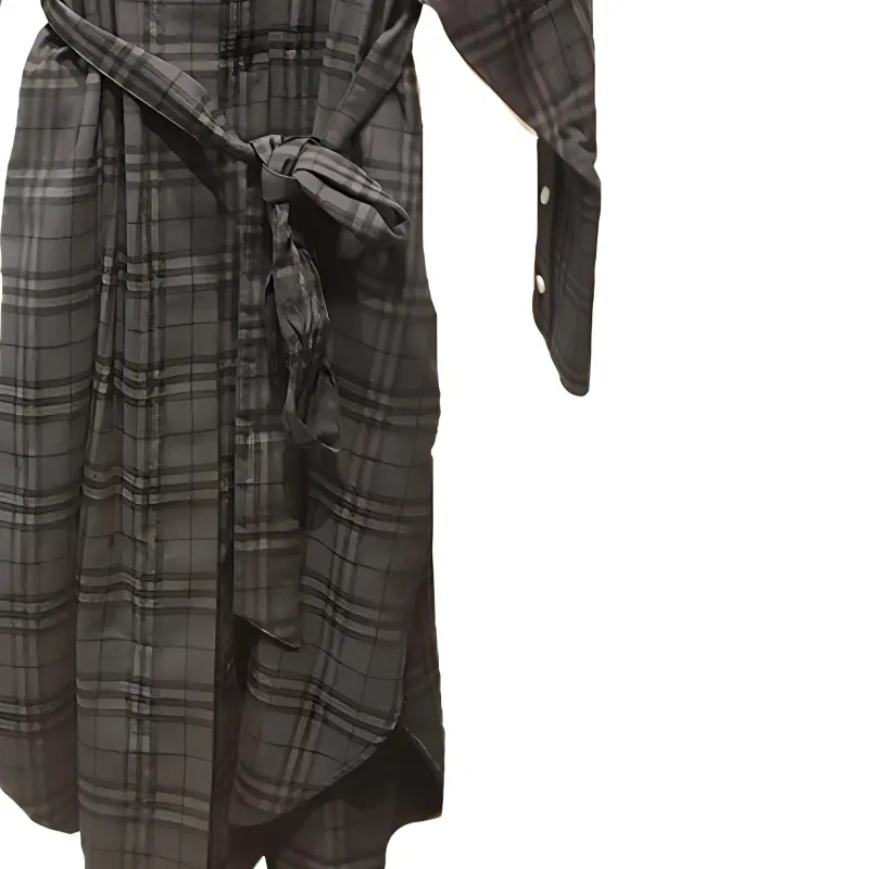 Burberry FW23 Long Sleeved Dress Women's Gray-3