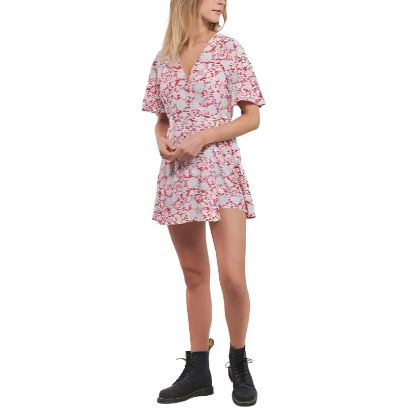 Pepe Jeans Short Sleeved Dress Women's Red-2