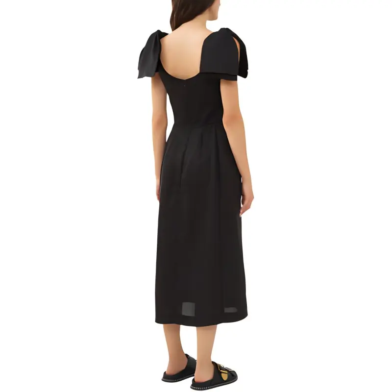 Chloé Bow-Strap Midi Dress-2