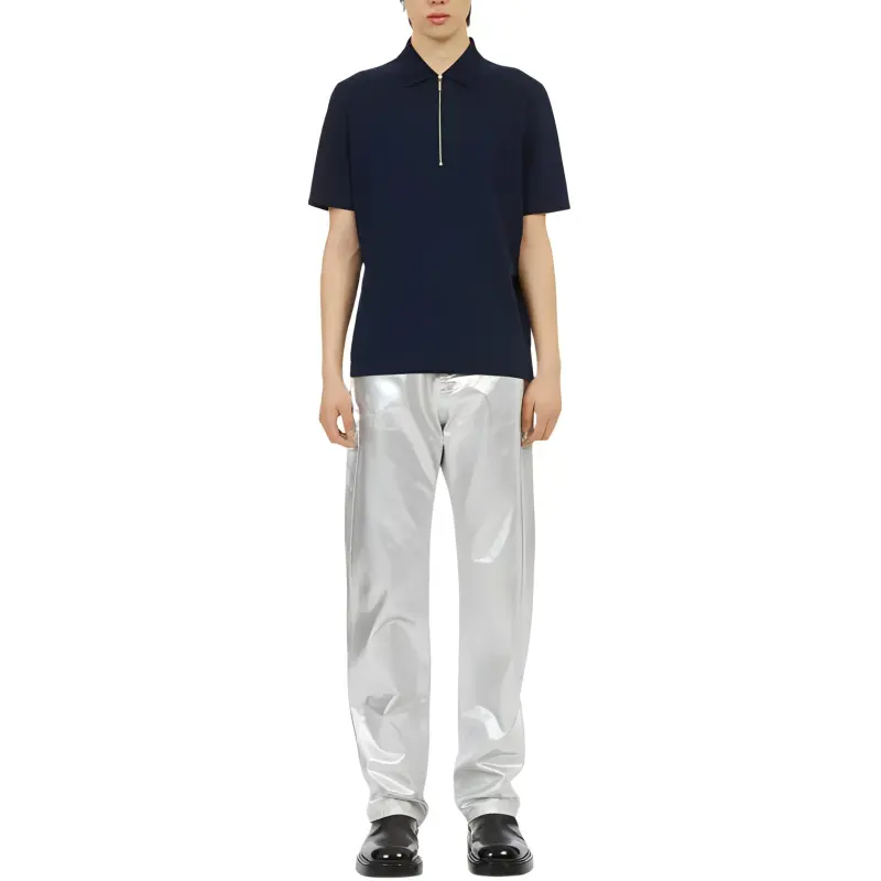 Ferragamo Half Zipped Short Sleeved Polo Shirt-1